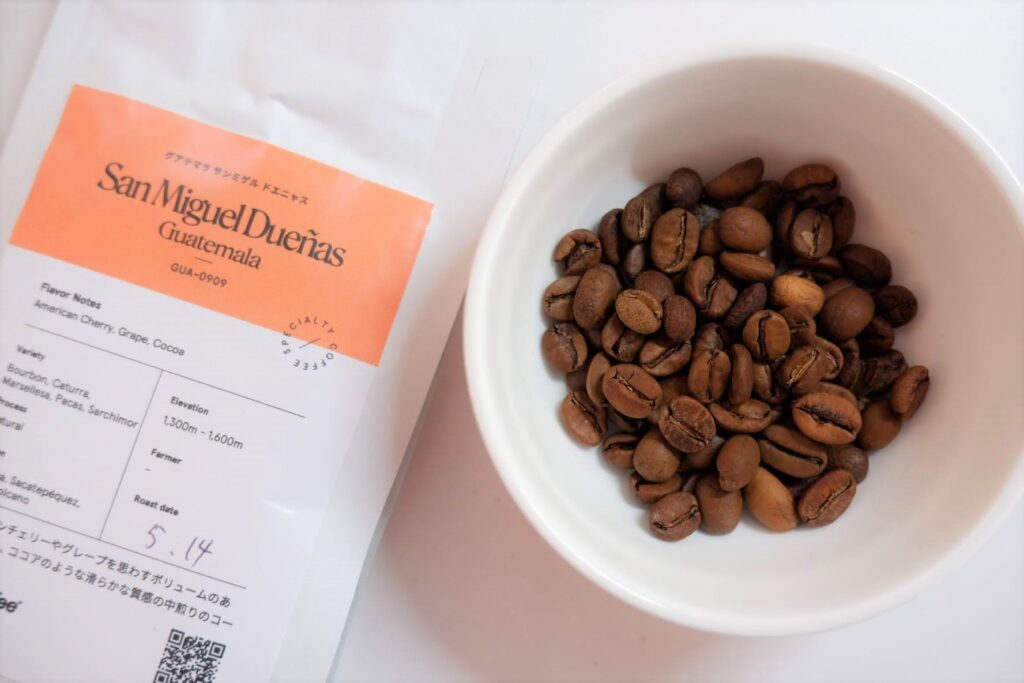コーヒー豆のサブスク「PostCoffee」で届いた豆「グアテマラ サンミゲル ドエニャス」