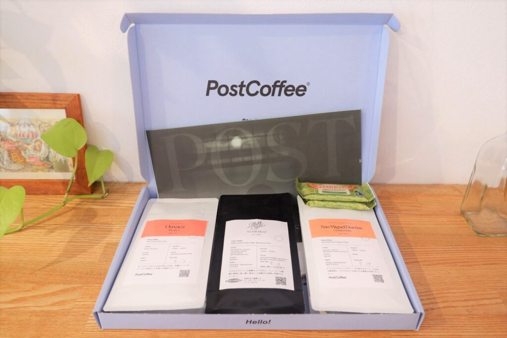 開封したコーヒー豆のサブスク「PostCoffee」の箱